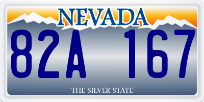 NV license plate 82A167