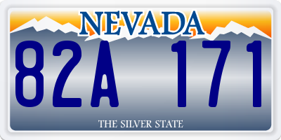 NV license plate 82A171