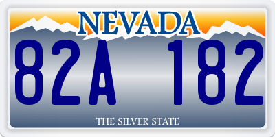 NV license plate 82A182