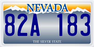 NV license plate 82A183