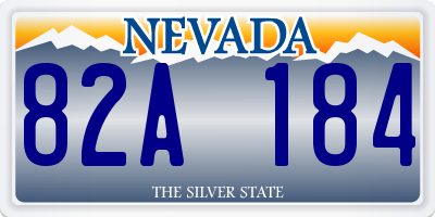 NV license plate 82A184