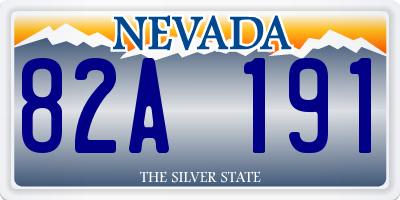 NV license plate 82A191