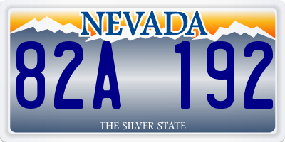 NV license plate 82A192