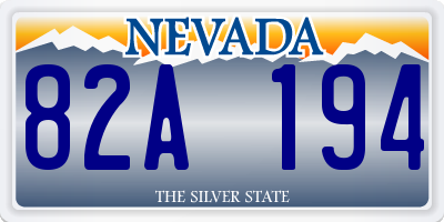 NV license plate 82A194