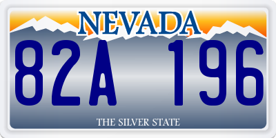 NV license plate 82A196