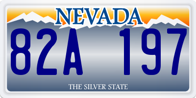 NV license plate 82A197