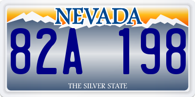 NV license plate 82A198