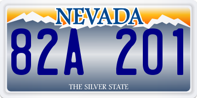 NV license plate 82A201