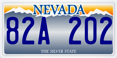 NV license plate 82A202