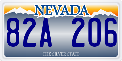 NV license plate 82A206