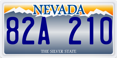 NV license plate 82A210
