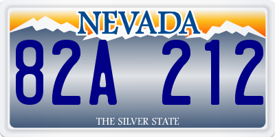 NV license plate 82A212