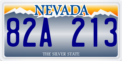 NV license plate 82A213