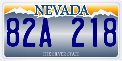 NV license plate 82A218