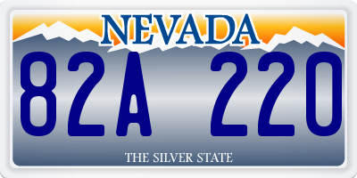 NV license plate 82A220