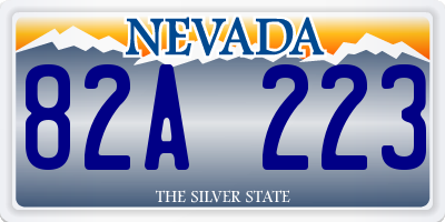 NV license plate 82A223