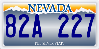 NV license plate 82A227