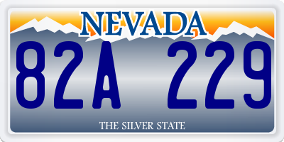 NV license plate 82A229