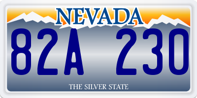 NV license plate 82A230