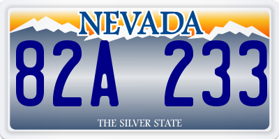 NV license plate 82A233