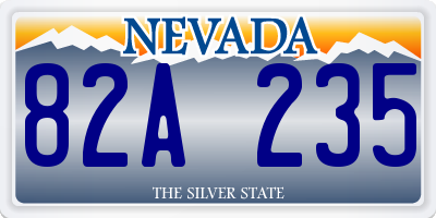 NV license plate 82A235