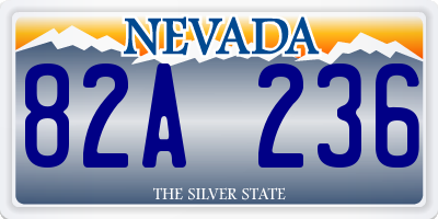 NV license plate 82A236