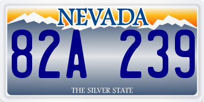 NV license plate 82A239