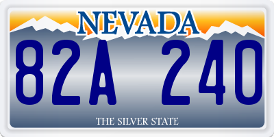 NV license plate 82A240