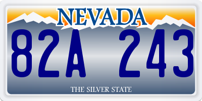NV license plate 82A243