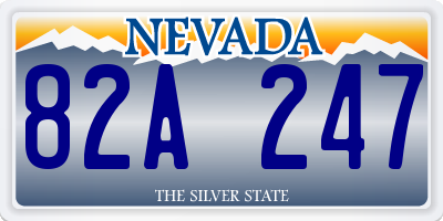 NV license plate 82A247
