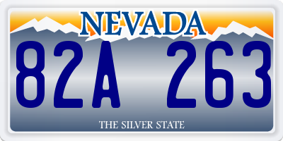NV license plate 82A263