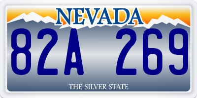 NV license plate 82A269