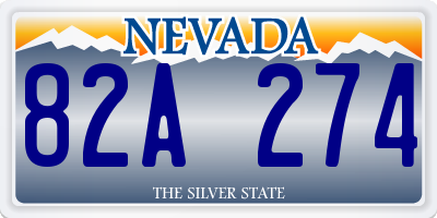 NV license plate 82A274
