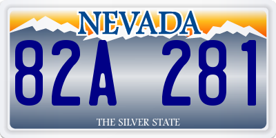 NV license plate 82A281