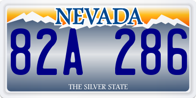 NV license plate 82A286