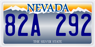 NV license plate 82A292