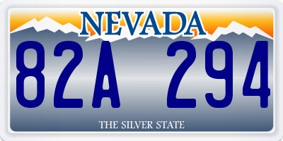 NV license plate 82A294