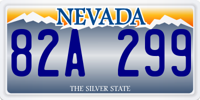 NV license plate 82A299