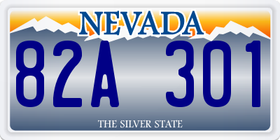 NV license plate 82A301