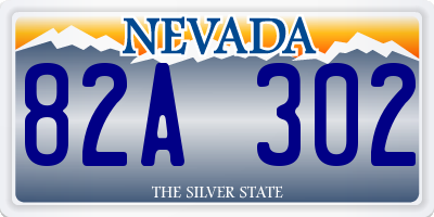 NV license plate 82A302