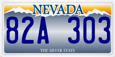 NV license plate 82A303