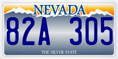 NV license plate 82A305