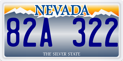 NV license plate 82A322