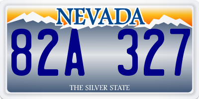 NV license plate 82A327