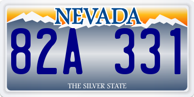 NV license plate 82A331