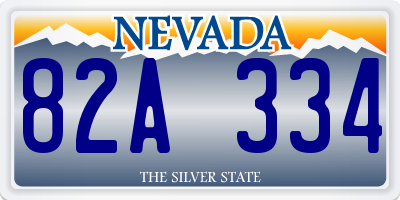 NV license plate 82A334