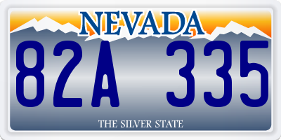 NV license plate 82A335