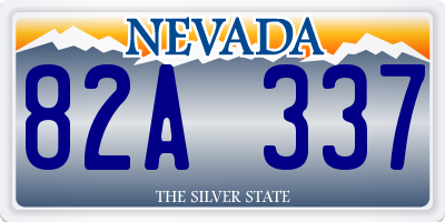 NV license plate 82A337