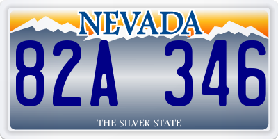 NV license plate 82A346