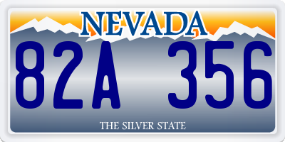 NV license plate 82A356